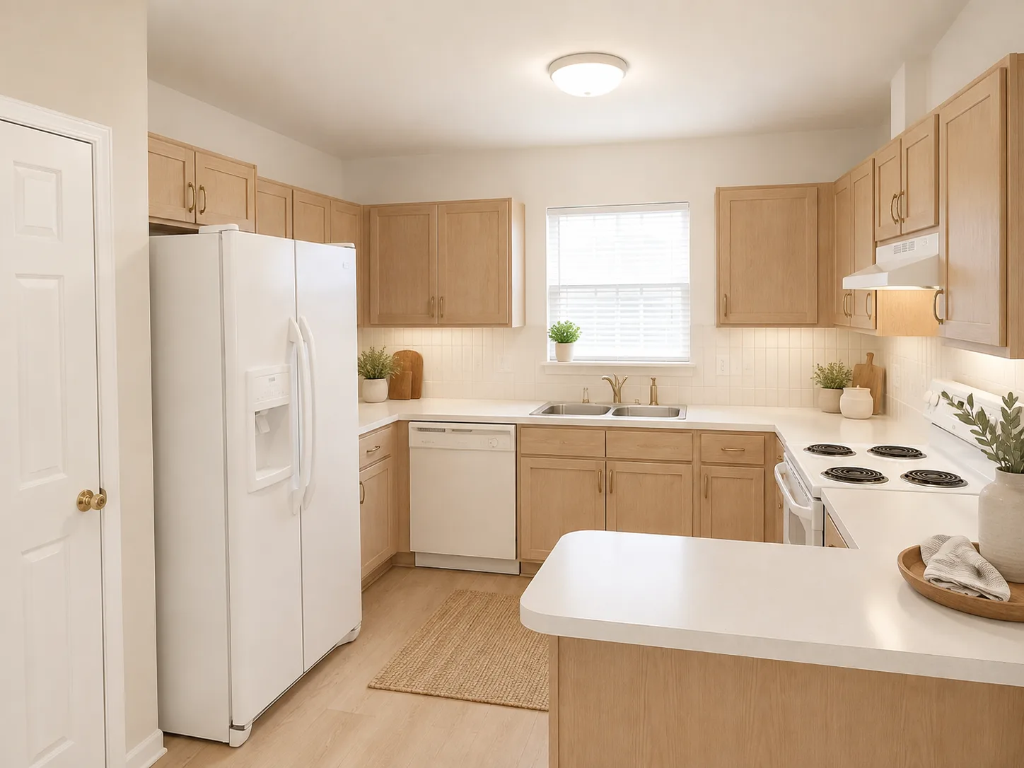 Bright Scandinavian kitchen after an AI redesign